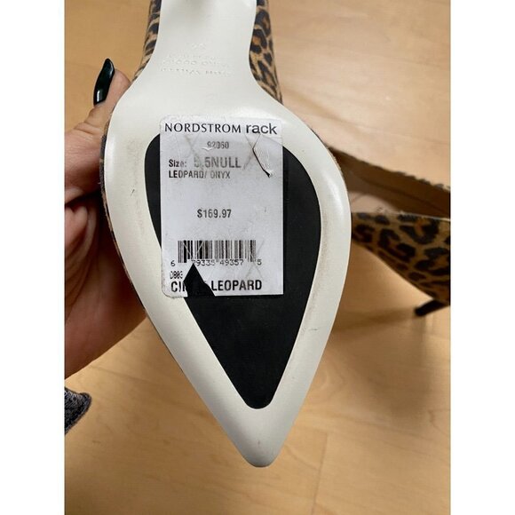 RON White "Cindy" Pointed Toe Leopard Heels BNWT Italy - Picture 8 of 10